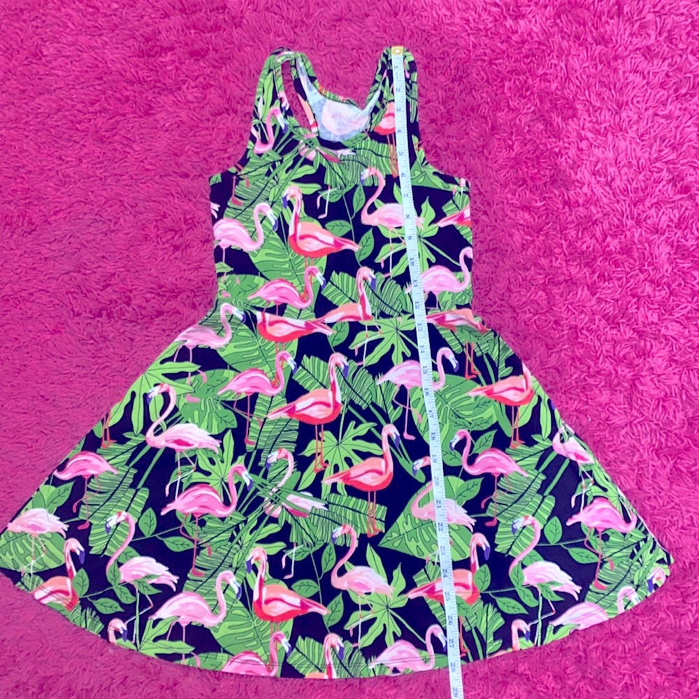 Childrens place girls size 7/8 flamingo dress